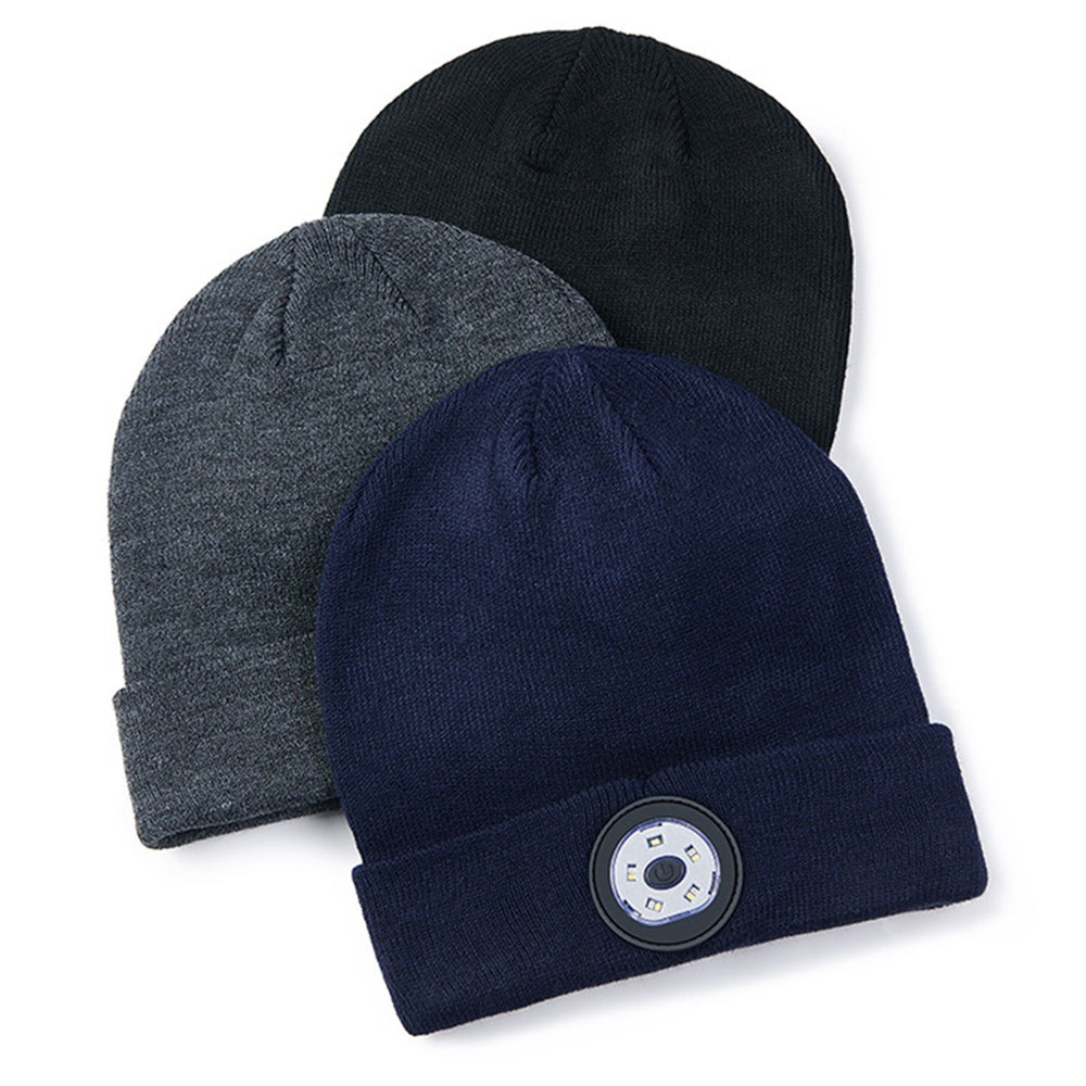 M1BL Wireless Earphone Knit Hat Beanie Bluetooth Built-in Stereo Speakers LED Lighted Hat Smart Headphone Cap M1BL Wireless Earphone Knit Hat Beanie Bluetooth Built-in Stereo Speakers LED Lighted Hat Smart Headphone Cap
